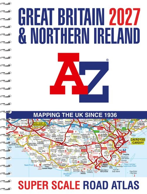 A-Z Great Britain Super Scale Road Atlas 2027 (A3 Spiral): Easy to read map of Great Britain Spiral Bound