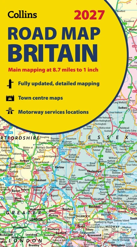 Collins Road Map of Britain 2027 (Folded Map): Clear, easy-to-read mapping (Collins Road Atlas) Map