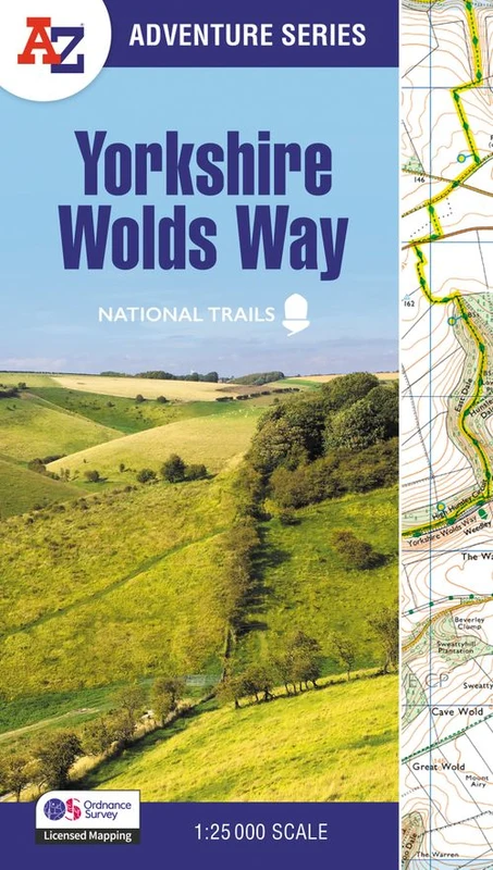 Yorkshire Wolds Way: with Ordnance Survey mapping (A-Z Adventure Series) Paperback