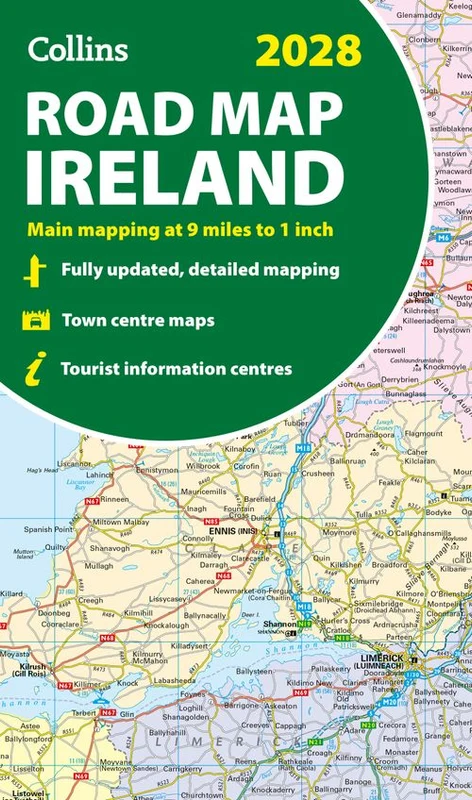 2028 Collins Road Map of Ireland: Folded map (Collins Road Atlas) Map