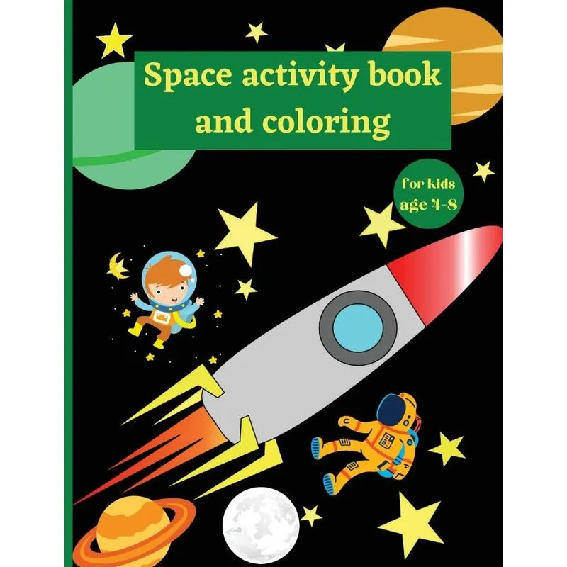 Space activity and coloring book