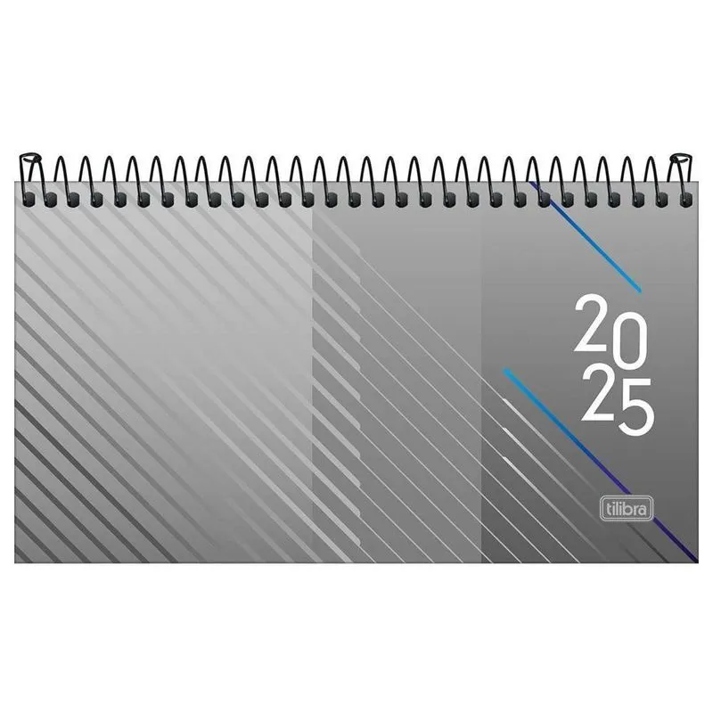 Agenda 2025 Executiva 16,7x 8,9cm Semanal Spot Cinza Tilibra