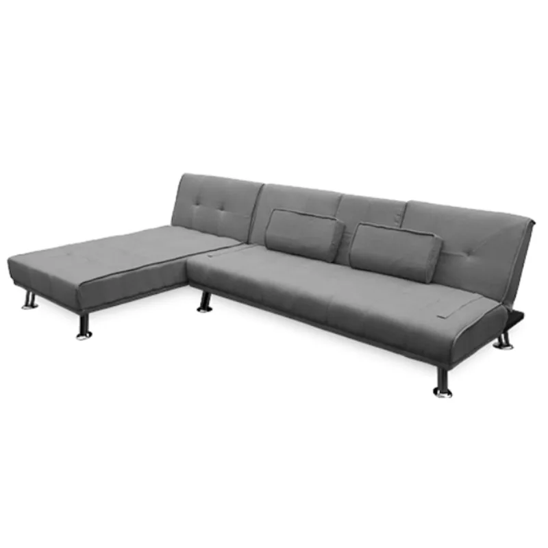 Futón Cama Tela Dpt200 Gris