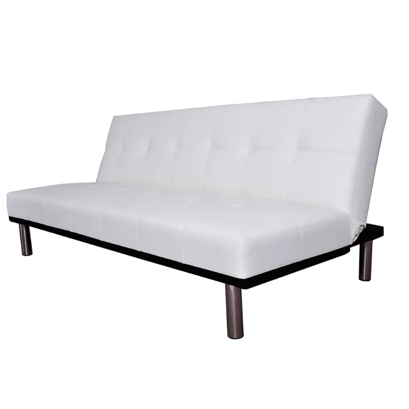 Futón Cama Ecocuero Dp02 Blanco