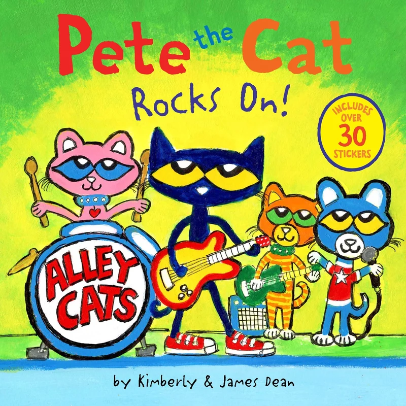 Pete the Cat Rocks On!: Includes Over 30 Stickers! (Pete the Cat) Other Book Media Format