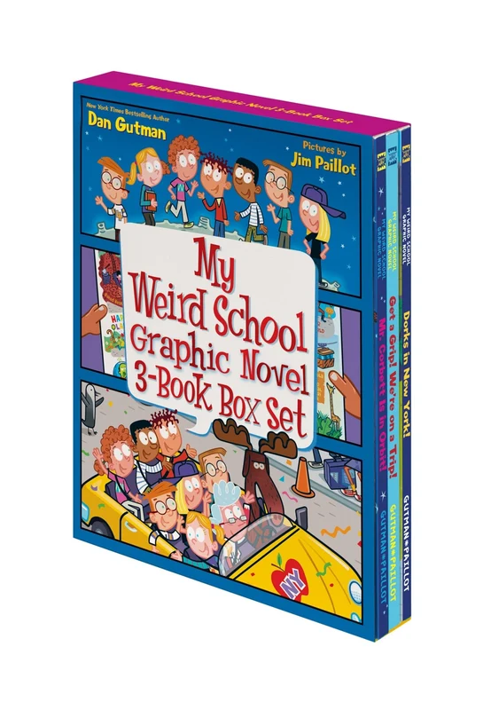 My Weird School Graphic Novel 3-Book Box Set: Mr. Corbett Is in Orbit!, Get a Grip! We're on a Trip!, Dorks in New York! (My Weirdtastic School) Paperback