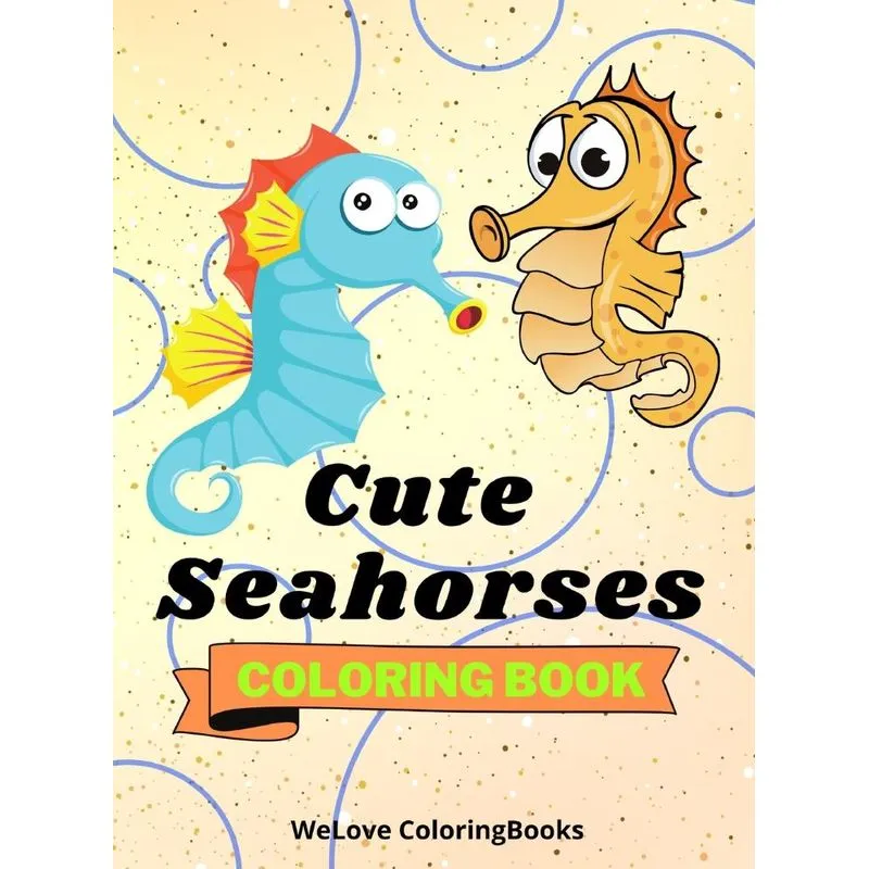 Cute Seahorses Coloring Book