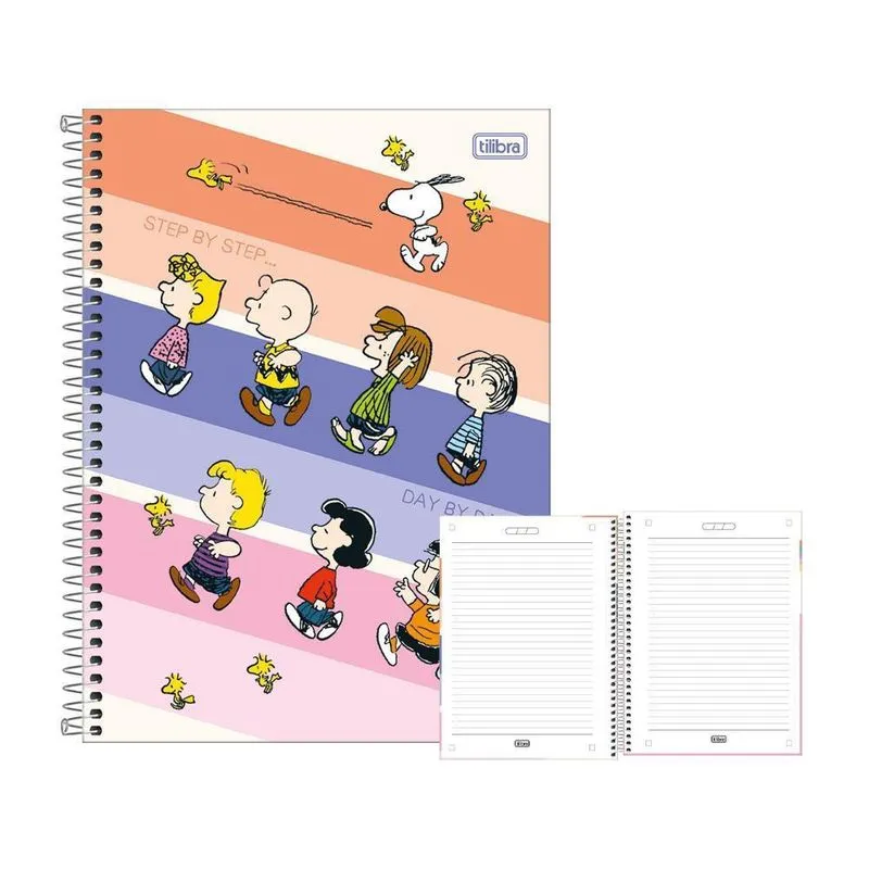 Caderno 1 Matéria Snoopy Corrida 80Fls Connect Tilibra