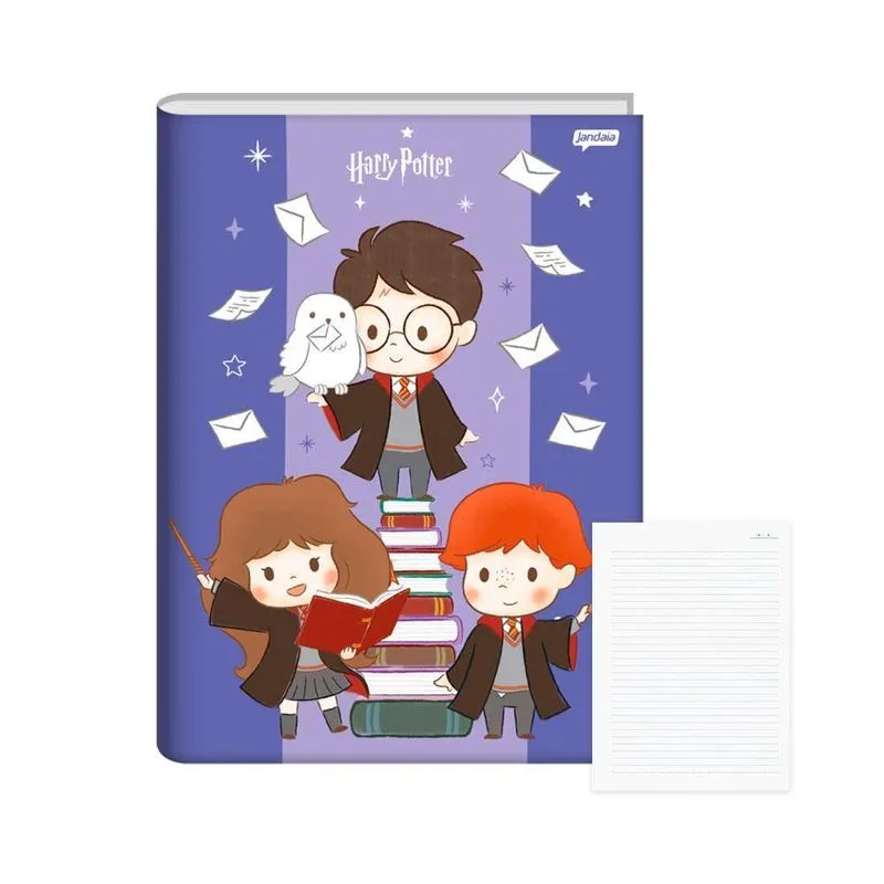 Caderno Brochura 96fls Harry Potter Roxo Jandaia