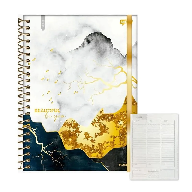 Agenda Planner 2024 Marble 160pag Beautiful Jandaia