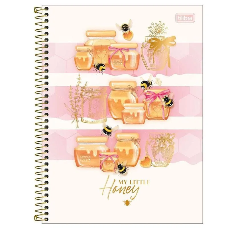 Caderno Univ 10 Matérias 160Fls Honey Bee My Little Tilibra