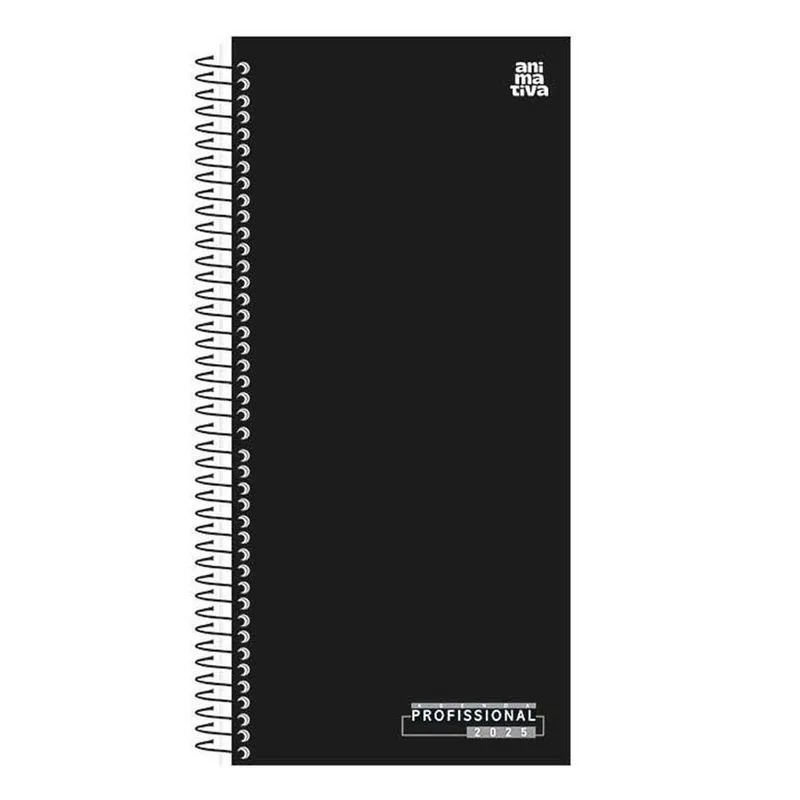 Agenda 2025 Comercial Anual Esp 204fls Pro Preto Animativa