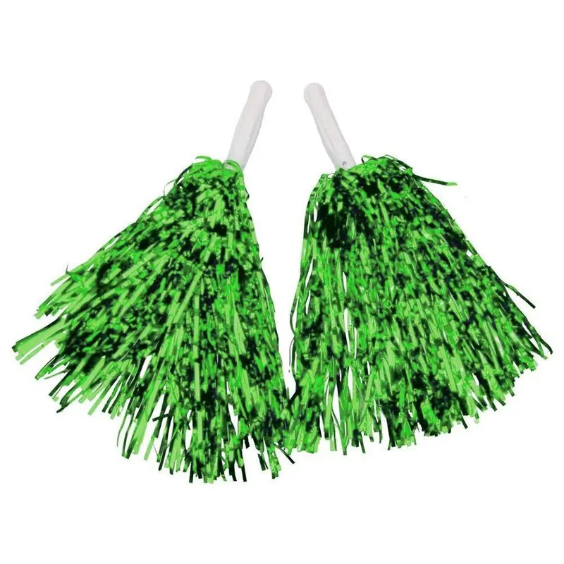 Pompom Metalizado Torcida 2und Verde Cheerleader Fantasia