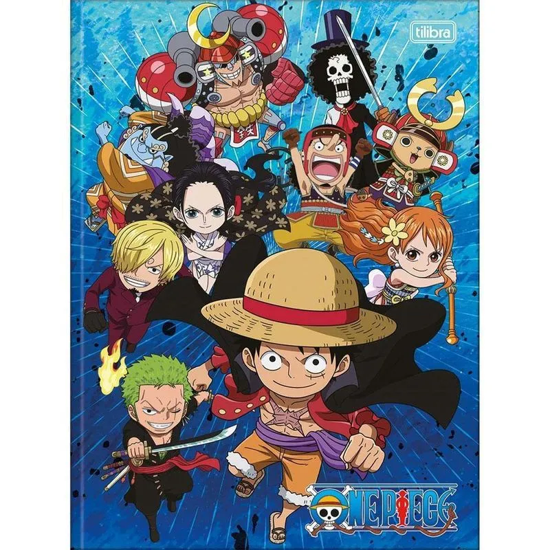 Caderno Brochurão 80Fls One Piece Chapéu De Palha Tilibra