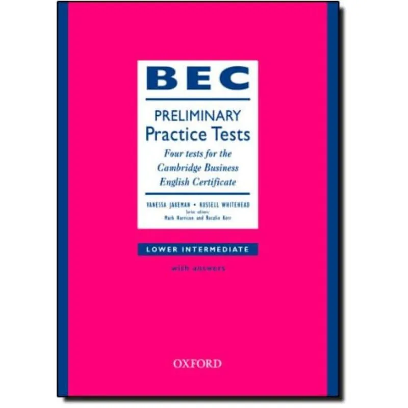 BEC PRACTICE TESTS 1 STUDENT'S BOOK WITH KEY
