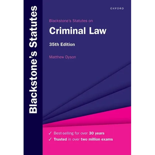 Blackstone's Statutes on Criminal Law - Paperback