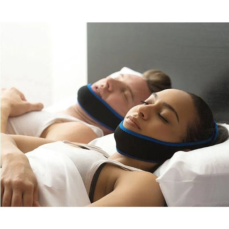 Faixa Cabeça E Queixo Anti Ronco Ajustável Para Dormir Melhor - 2 Pontas