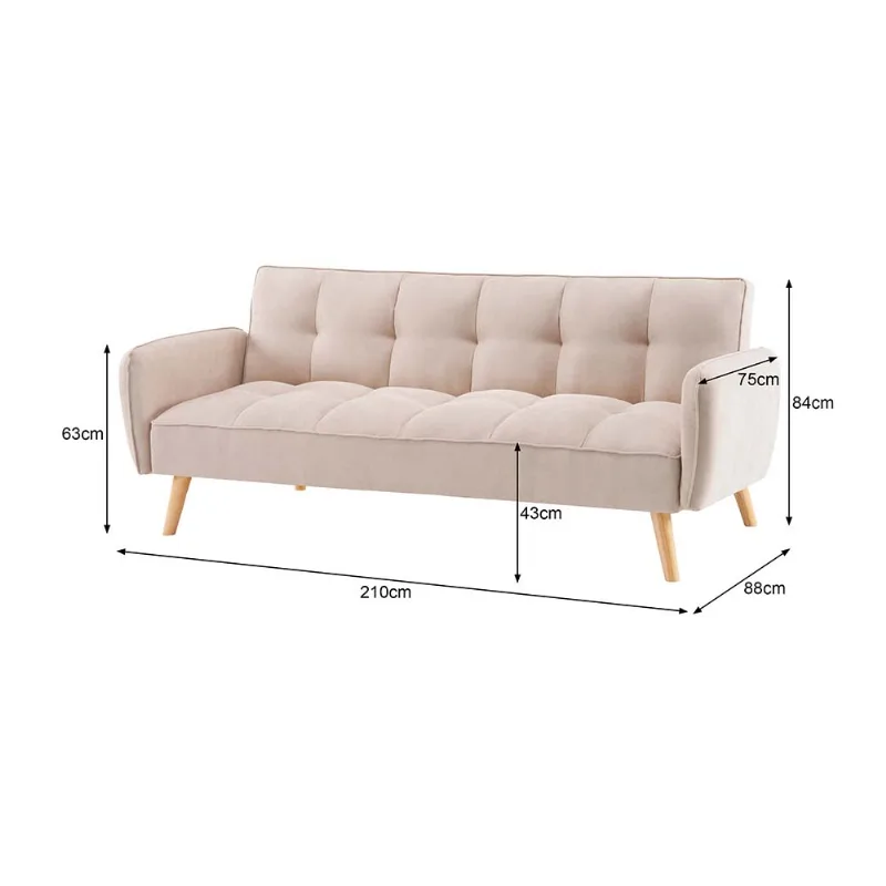 SOFÁ CAMA FUTÓN MIRANDA BEIGE Sofá Cama Furón Miranda Beige
