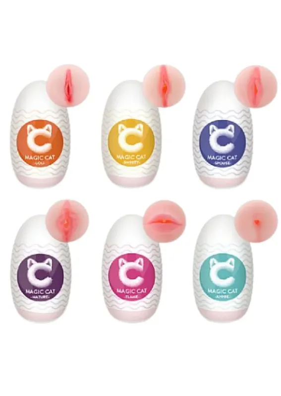 Masturbador EGG em Cyberskin SIX GIRLS Formatos Variados, Vagina, Boca ou Ânus (UNIDADE) - MA006