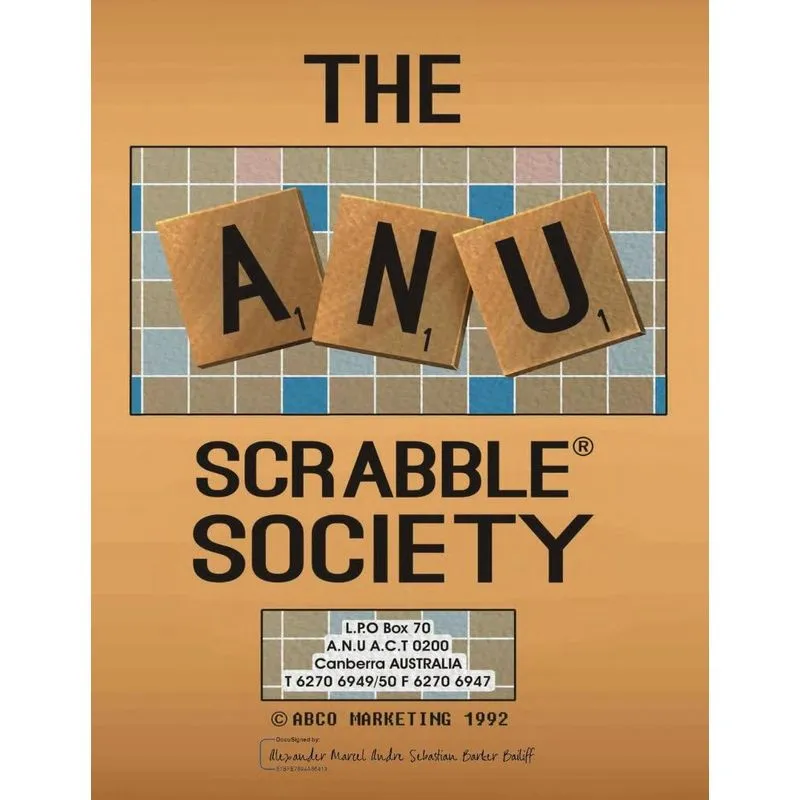 The ANU Scrabble Society