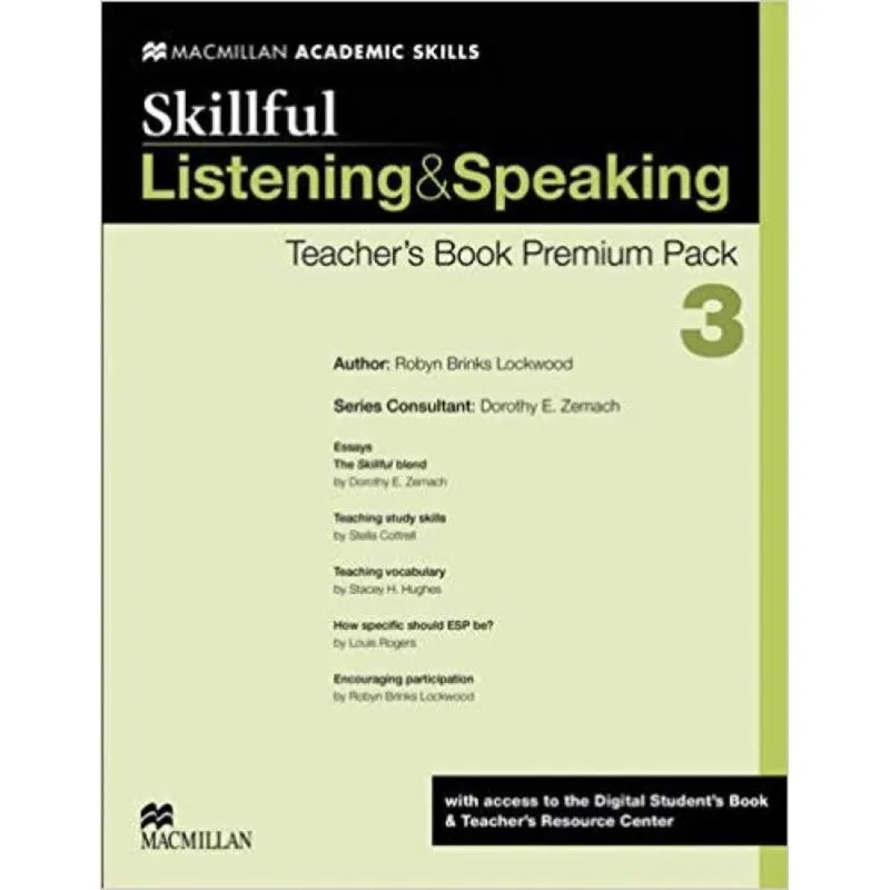 SKILLFUL LISTENING & SPEAKING TEACHERS BOOK PREMIUM PACK-3