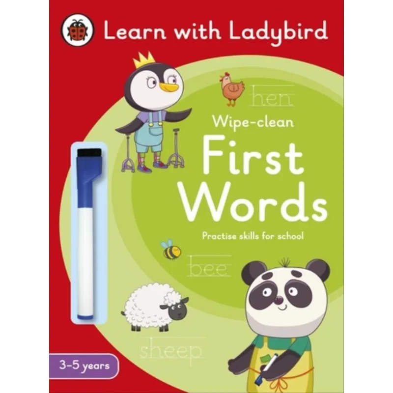 FIRST WORDS - A LEARN WITH LADYBIRD WIPE-CLEAN ACTIVITY BOOK 3-5 YEARS