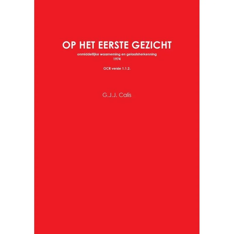 Op het eerste gezicht OCR ISBN