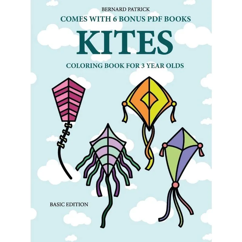 Coloring Book for 3 Year Olds (Kites)