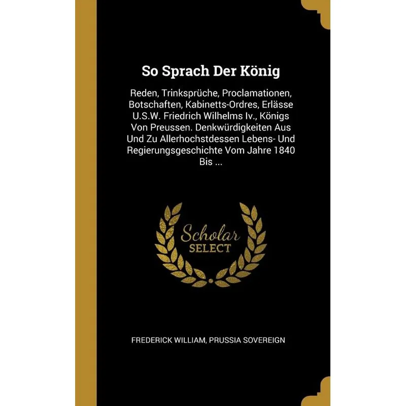 So Sprach Der König
