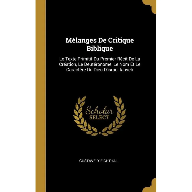 Mélanges De Critique Biblique