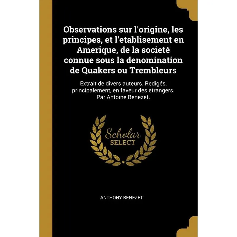 Observations sur lorigine, les principes, et letablisemen
