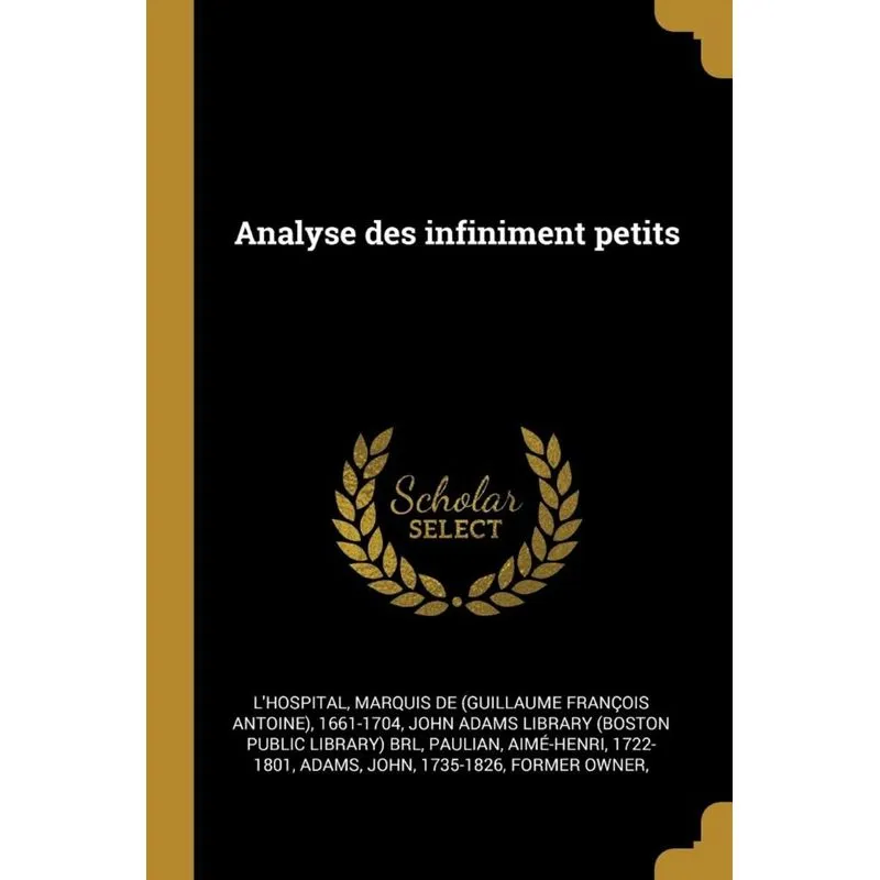 Analyse des infiniment petits