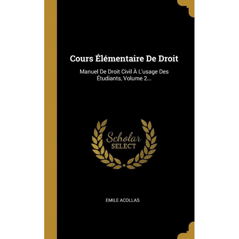 Cours Élémentaire De Droit