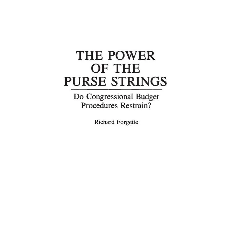 The Power of the Purse Strings