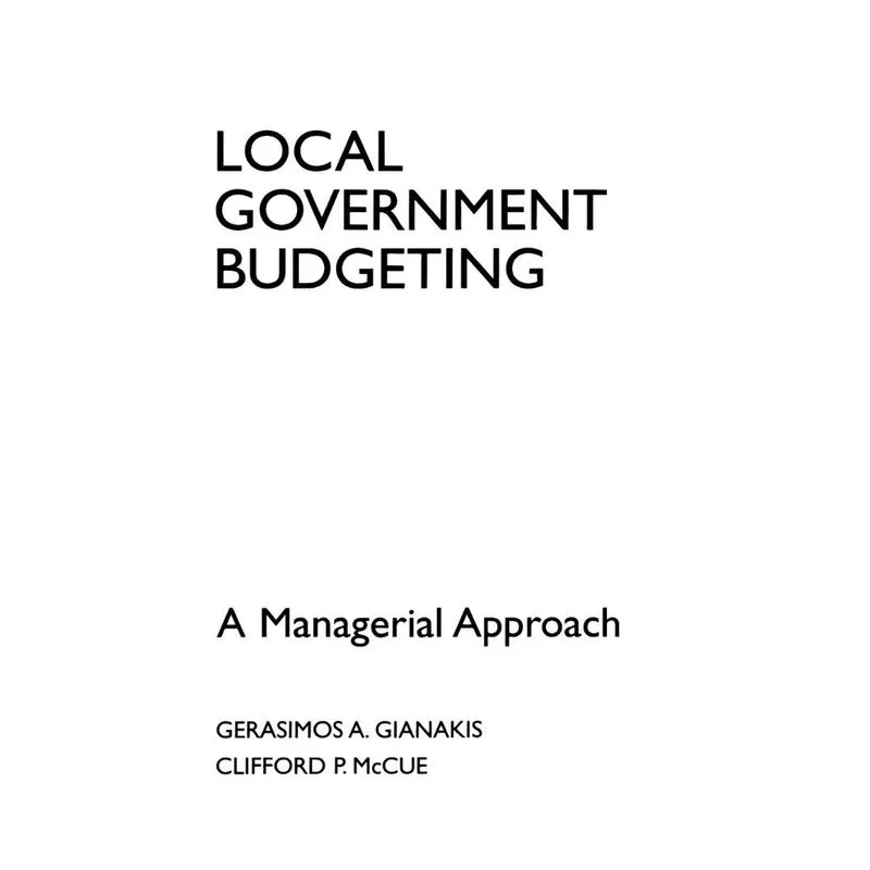 Local Government Budgeting