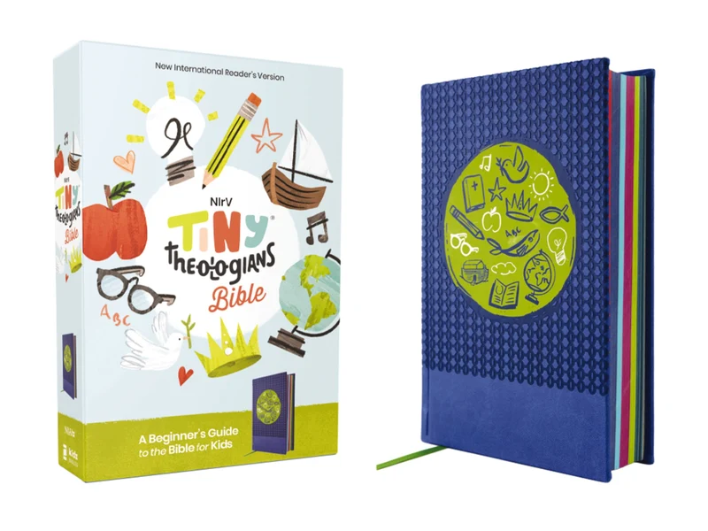 NIrV, Tiny Theologians Bible, Leathersoft over Board, Blue, Comfort Print: A Beginner’s Guide to the Bible – for Kids Hardback