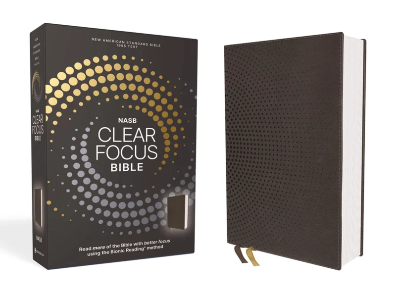 NASB, Clear Focus Bible, Leathersoft, Brown: Read more of the Bible with better focus (Clear Focus) Hardback