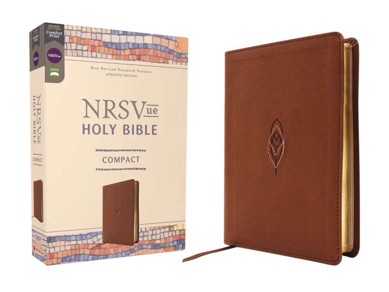 NRSVue, Holy Bible, Compact, Leathersoft, Brown, Comfort Print Hardback