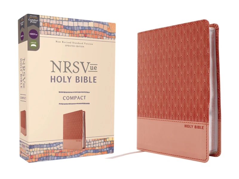 NRSVue, Holy Bible, Compact, Leathersoft, Peach, Comfort Print Hardback