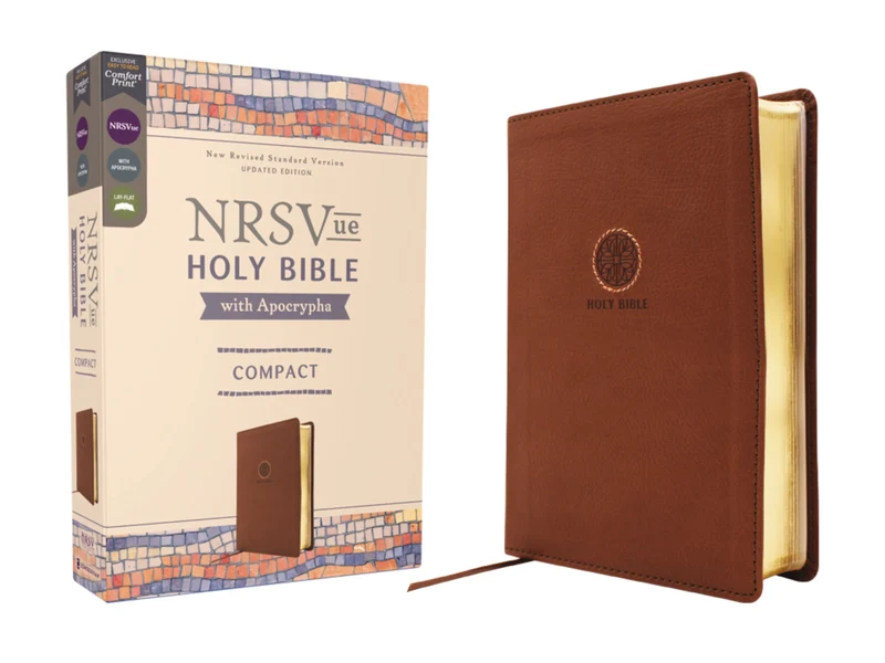 NRSVue, Holy Bible with Apocrypha, Compact, Leathersoft, Brown, Comfort Print Hardback