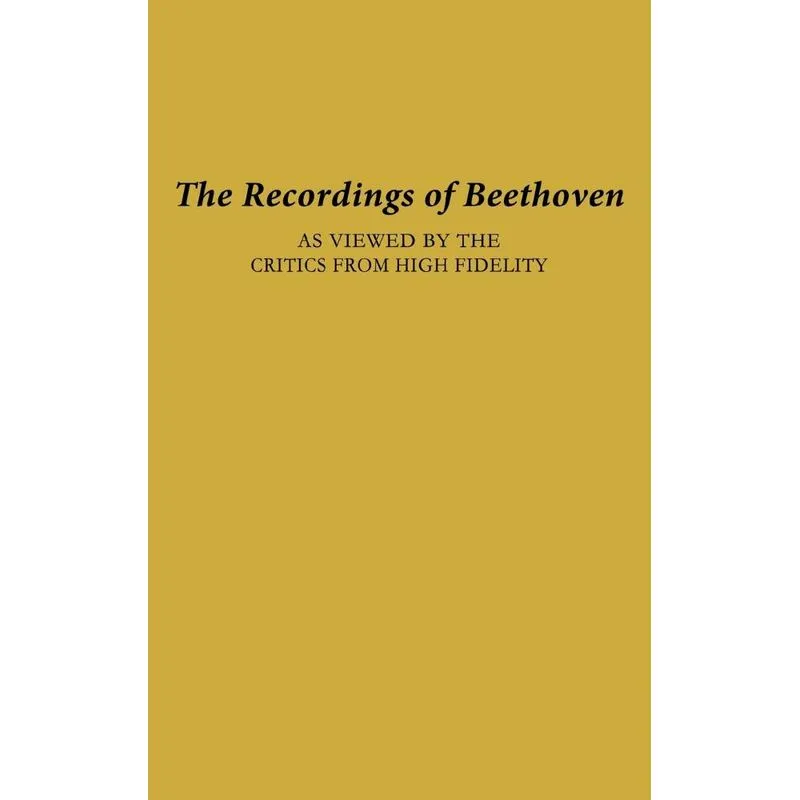 The Recordings of Beethoven