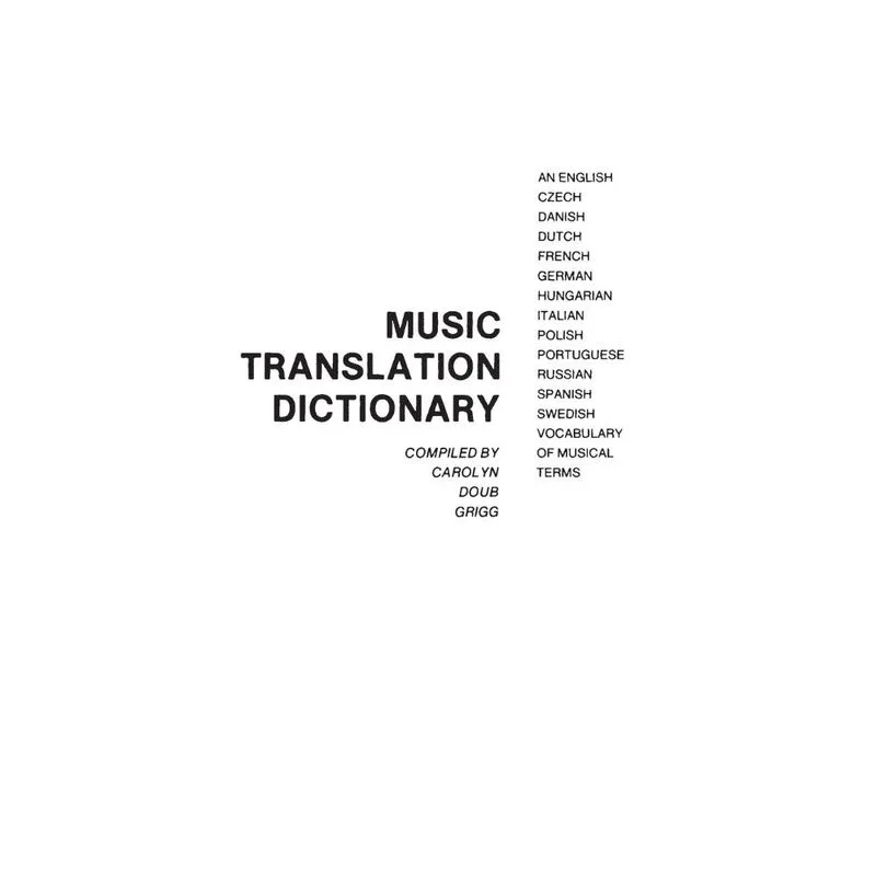 Music Translation Dictionary