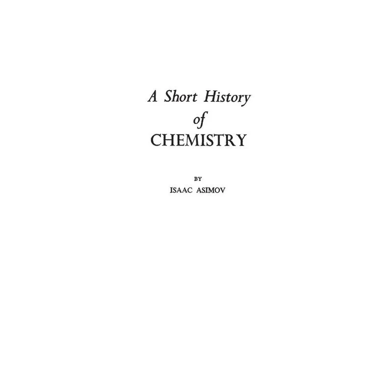 A Short History of Chemistry