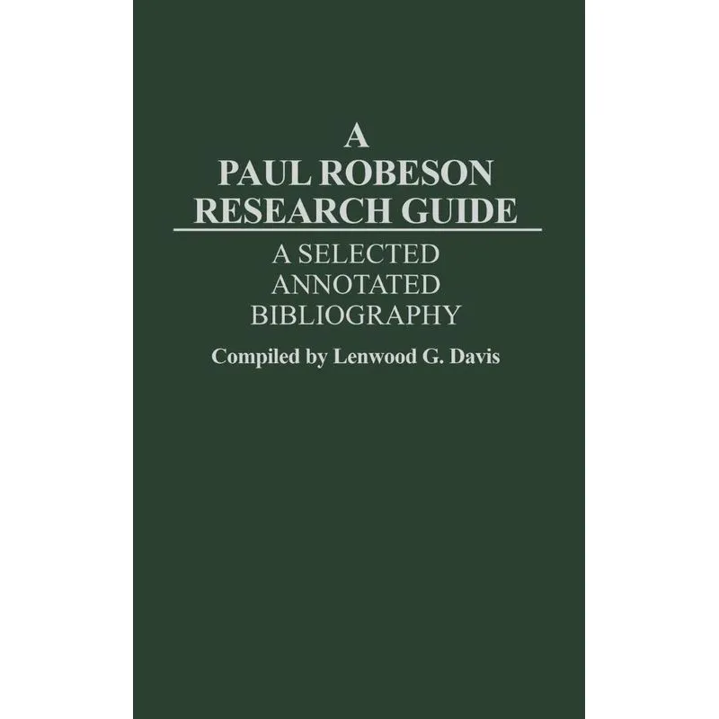 A Paul Robeson Research Guide