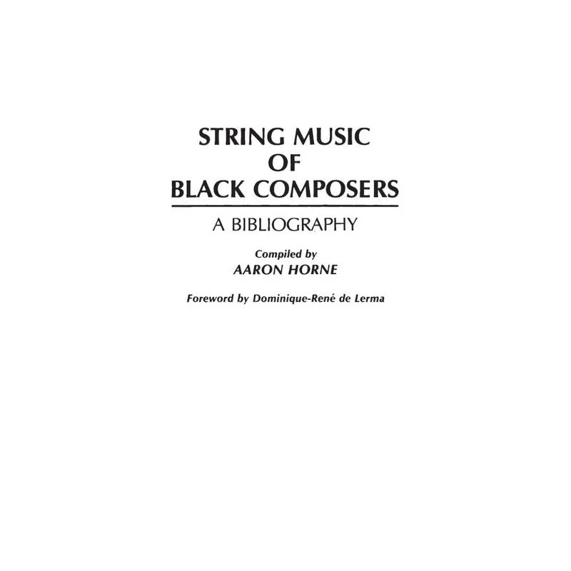 String Music of Black Composers