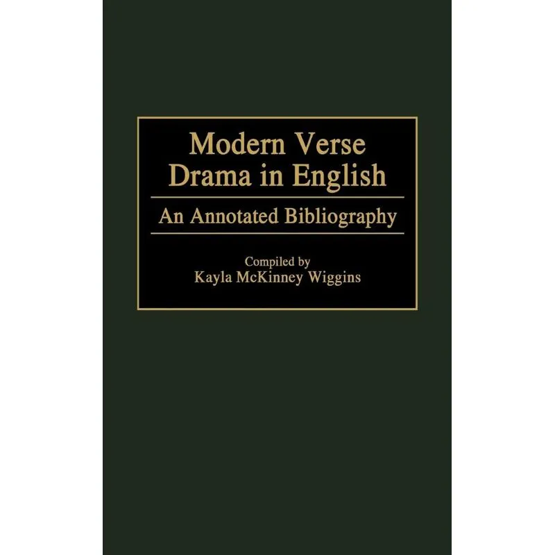 Modern Verse Drama in English