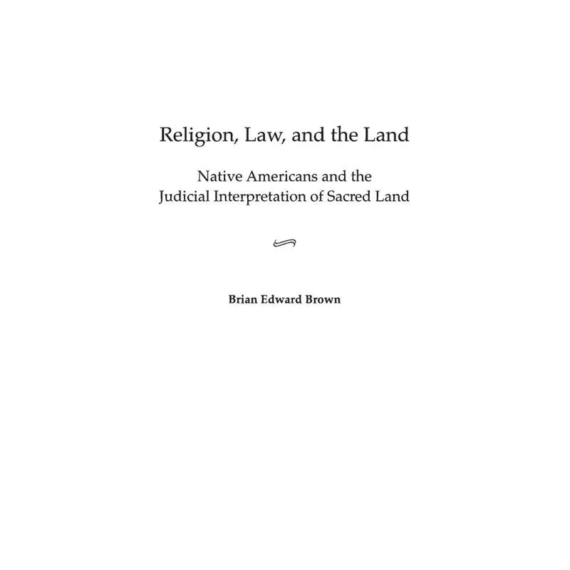 Religion, Law, and the Land