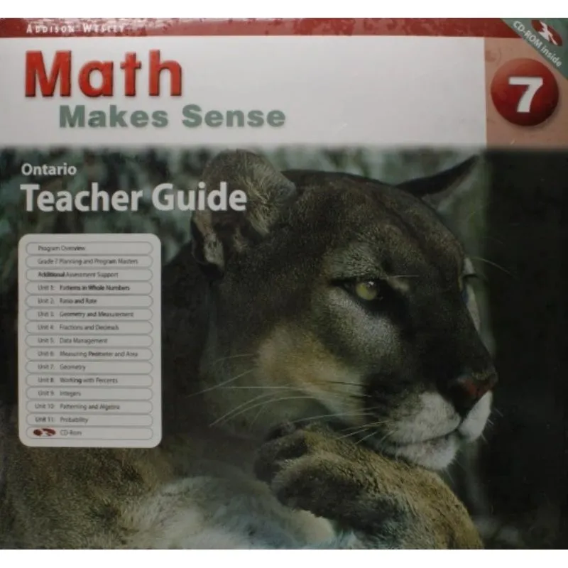 Math Makes Sense 7 Ontario Teacher Guide And Cd-ro
