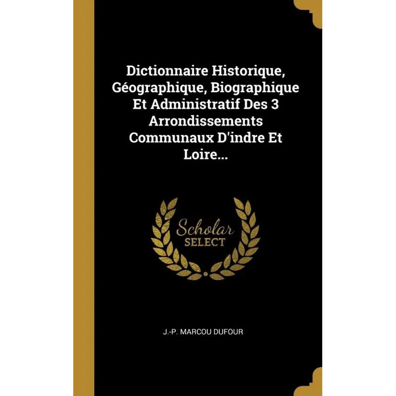 Dictionnaire Historique, Géographique, Biographique Et Administratif Des 3 Arrondissements Communaux Dindre Et Loire...