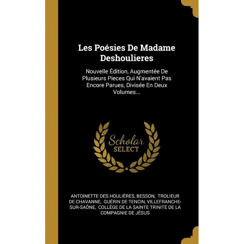 Les Poésies De Madame Deshoulieres